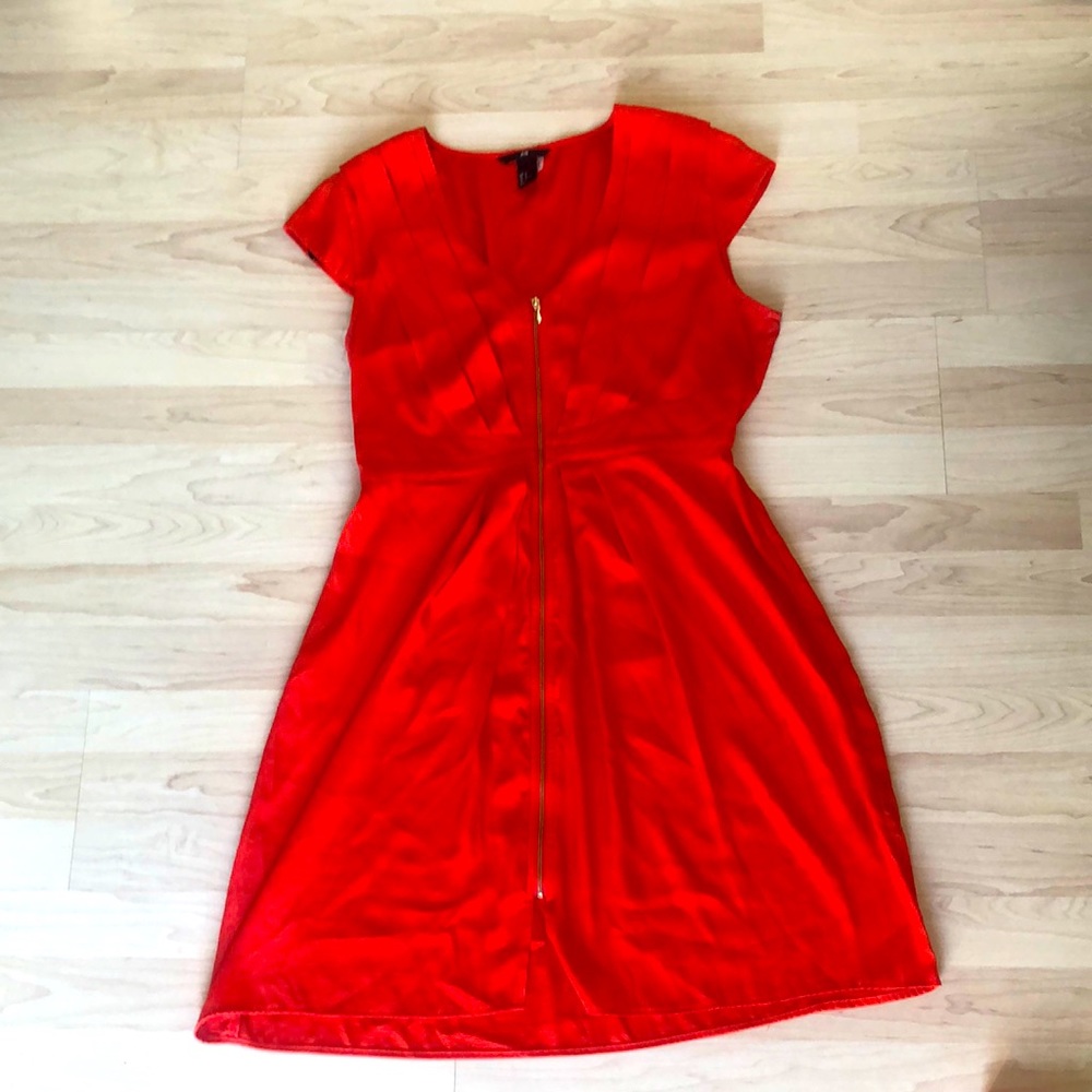 BEAUTIFUL orange zipper dress